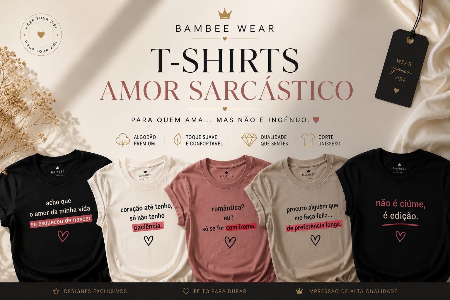 T-Shirts Vibe Amor Sarcático